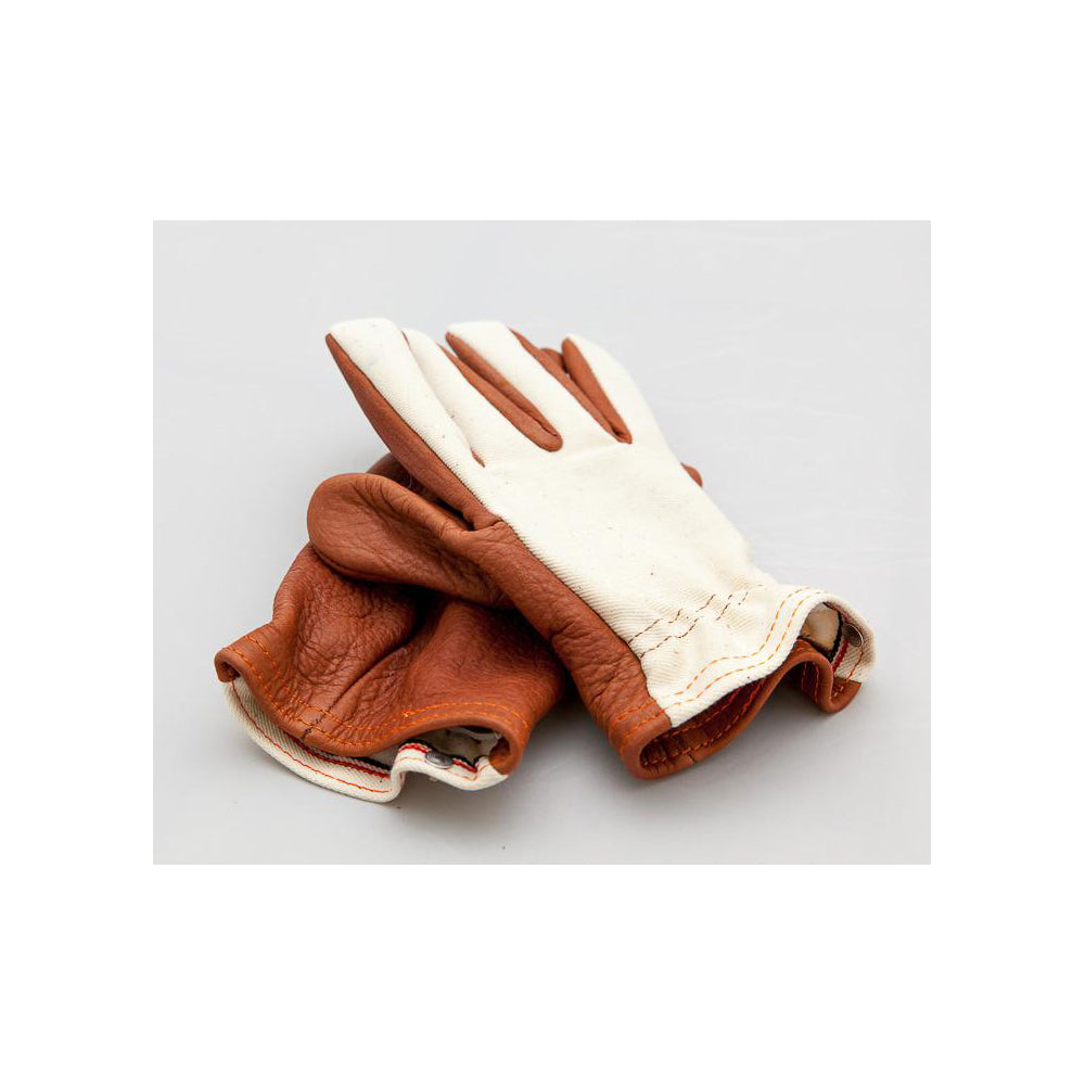 Grifter motorcycle gloves CLASSIC, white-brown – MODI