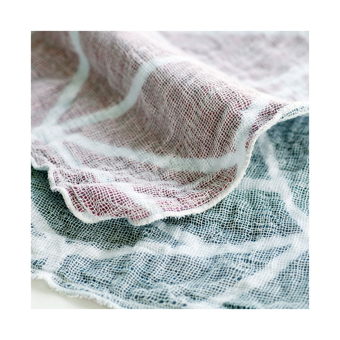 Hirali Küchentuch GAUZE, Rot-Blau