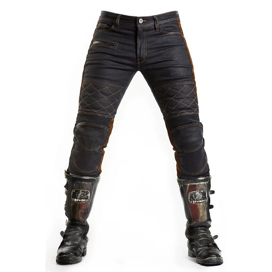 Motorradhose SERGEAT, Denim-gewachst