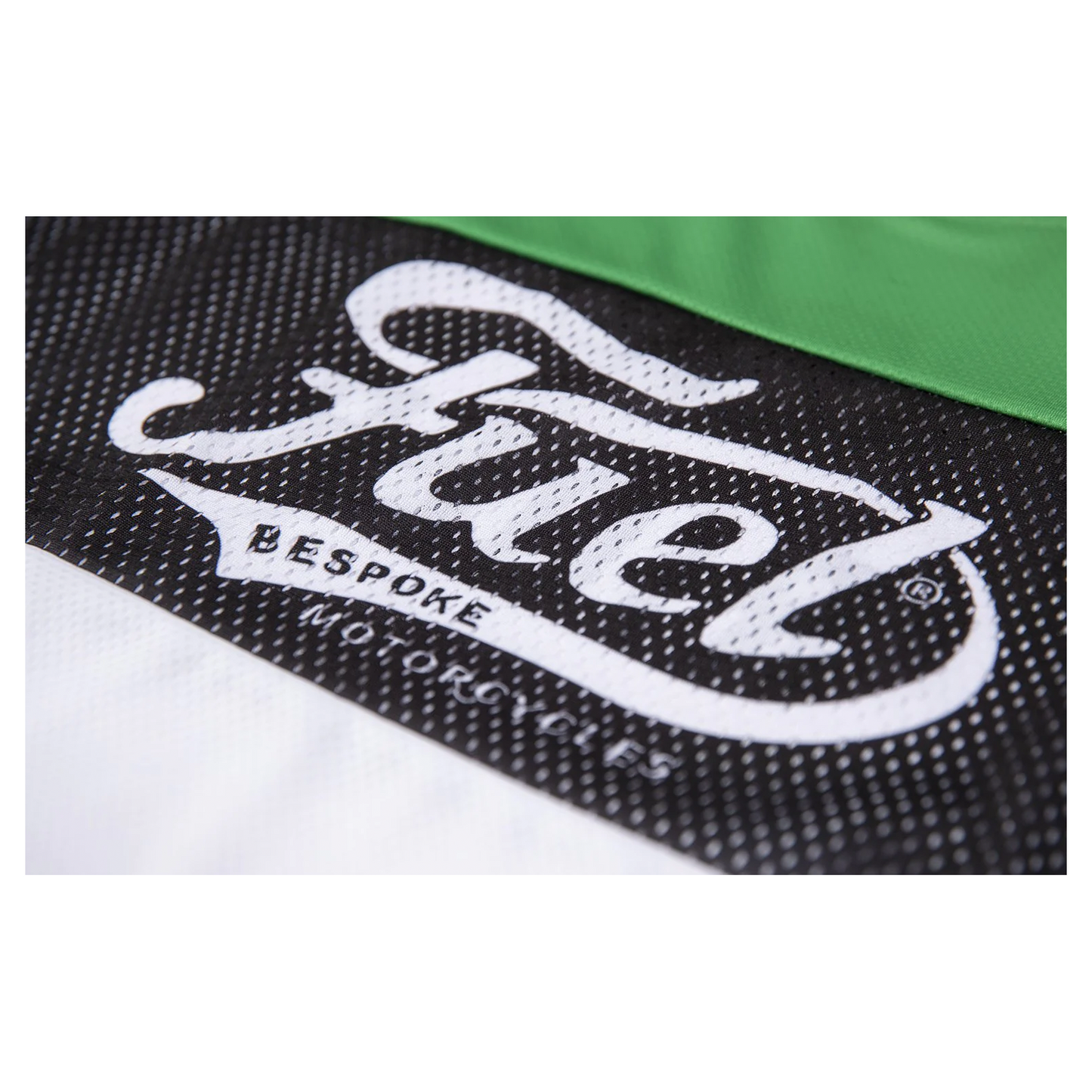 Moto Jersey TURN LEFT, Grün-Weiss-Schwarz