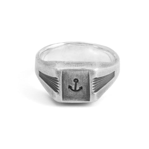Signet ring ANCHOR, silver