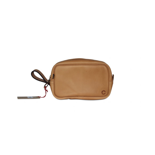 LEATHER toiletry bag, nature