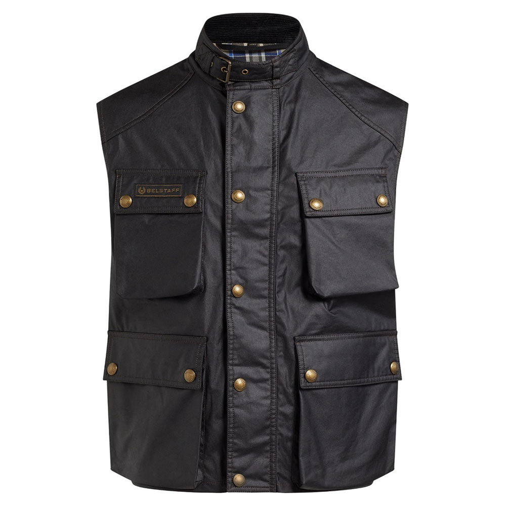 Waxed vest MANX, black
