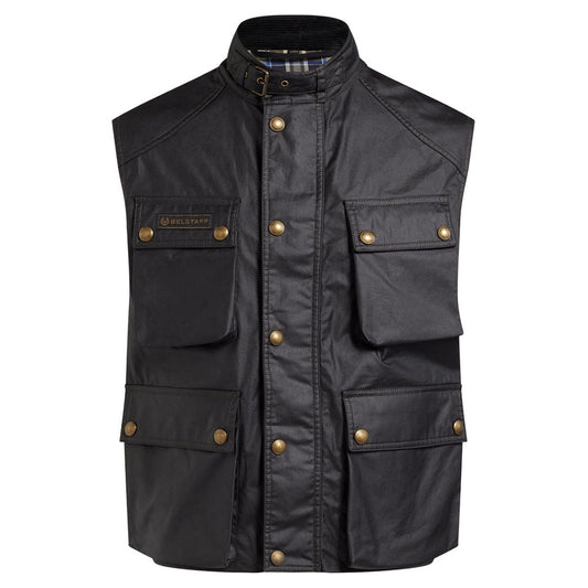 Waxed vest MANX, black