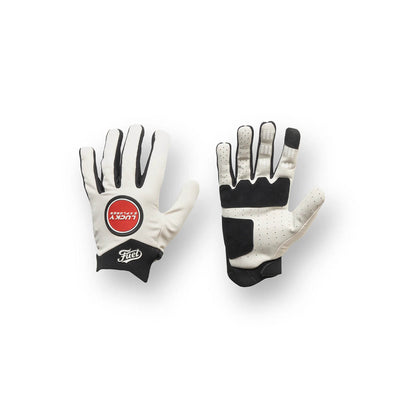 LUCKY EXPLORER motorcycle gloves, white