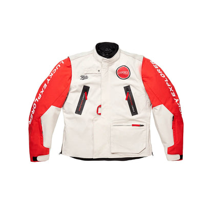 Motorcycle jacket LUCKY EXPLORER, white