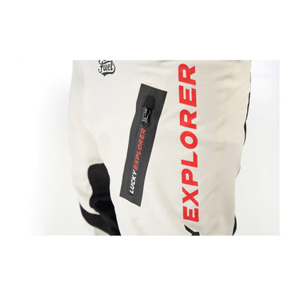 Motorcycle pants LUCKY EXPLORER, white