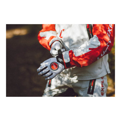 LUCKY EXPLORER motorcycle gloves, white