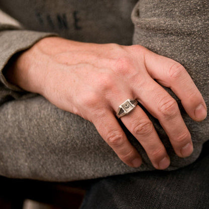 Signet ring ANCHOR, silver