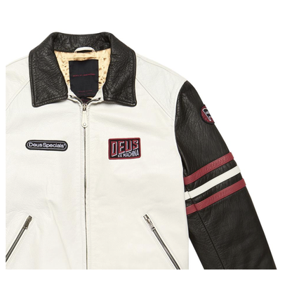 RACER motorcycle jacket, black and white