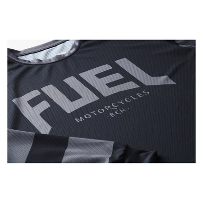 Moto Jersey GRAY STRIPES, black-gray