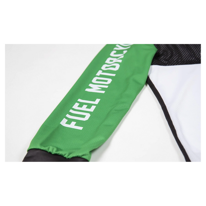 Moto jersey TURN LEFT, green-white-black