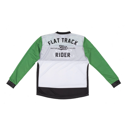 Moto jersey TURN LEFT, green-white-black