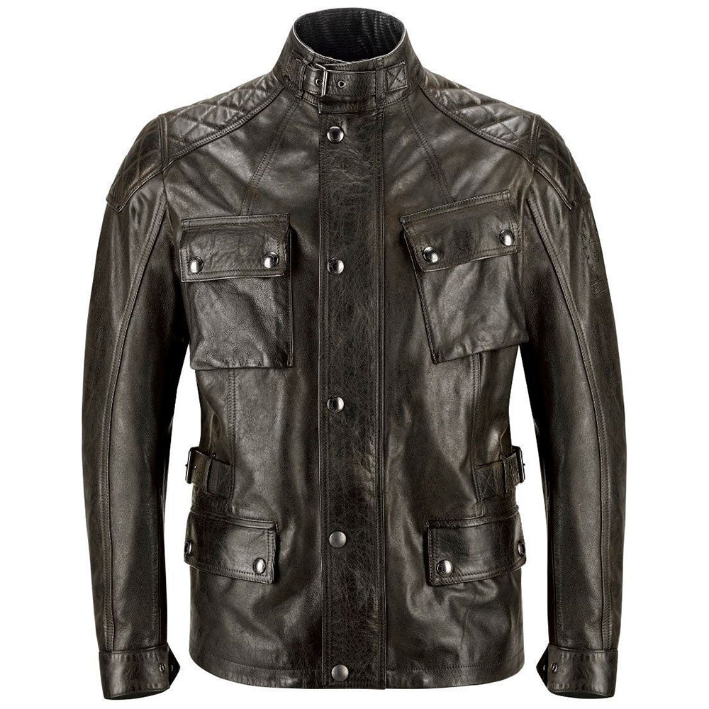 Moto Lederjacke TURNER, Schwarz