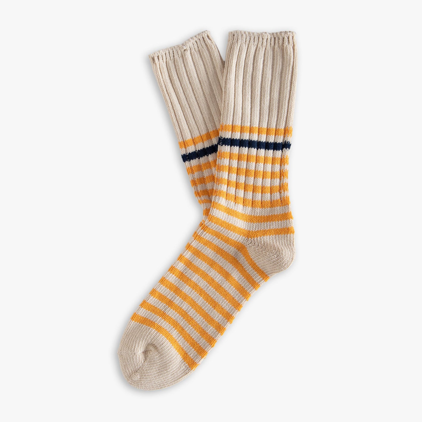 Socken MARINE STRIPES, Weiss / Gelb