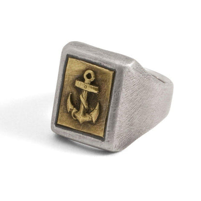 Signet ring NAVY, silver