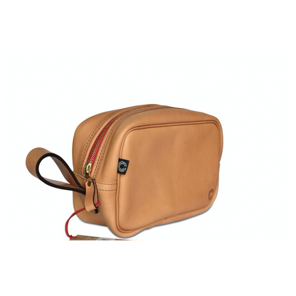 LEATHER toiletry bag, nature
