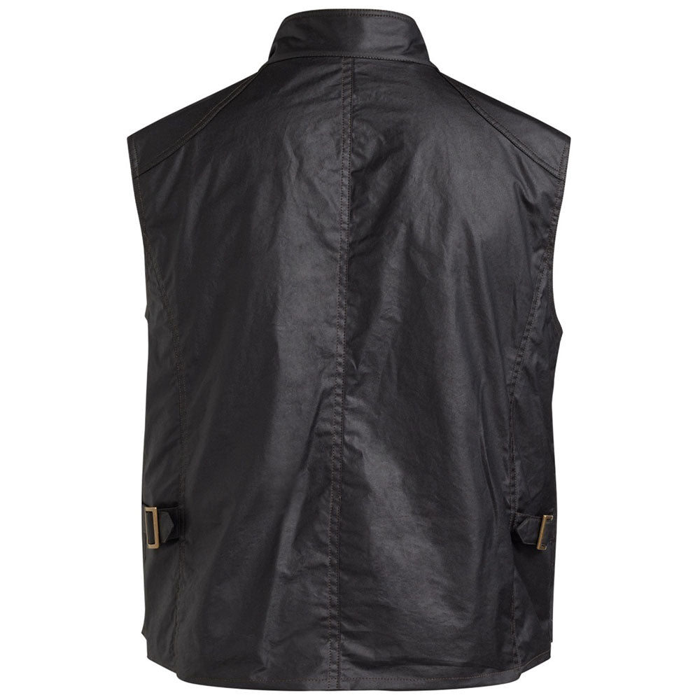 Waxed vest MANX, black