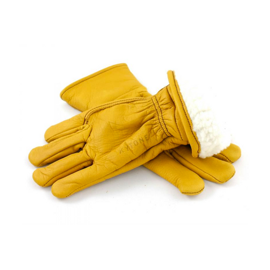 Glove DOUBLE, mustard yellow