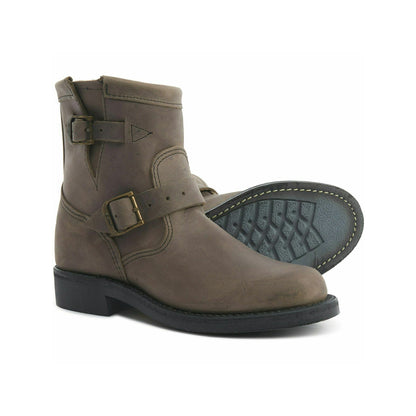 Leather boots RAYNARD CRAZY HORSE, gray
